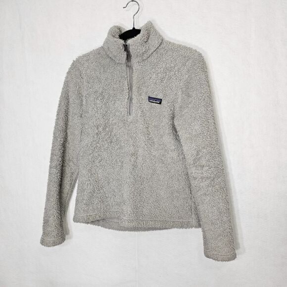 Patagonia Grey Fleece Quarter Zip Pullover Sweatshirt Small - Picture 1 of 7
